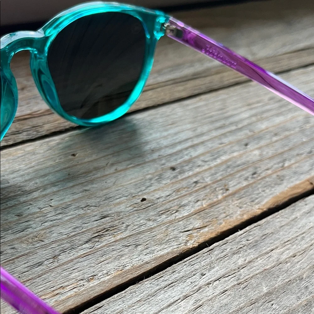 Vibrant Teal and Purple Sunglasses - Picture 5 of 7